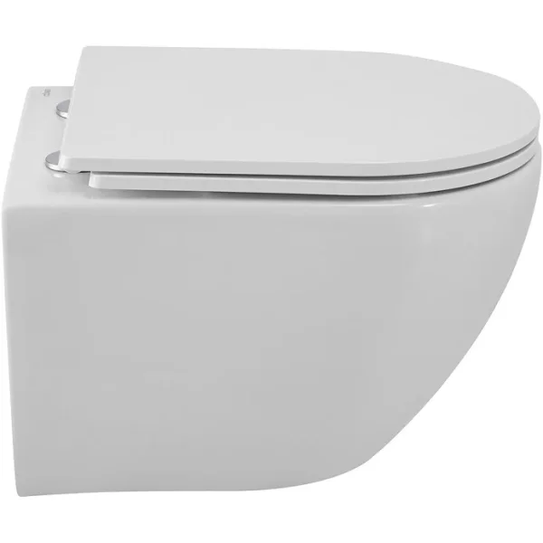 Унитаз подвесной Cezares Relax CZR-38088-49-TH-TOR/SC безободковый, торнадо, с сиденьем микролифт, белый