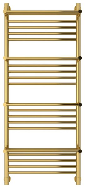 Полотенцесушитель водяной Сунержа Богема+ с 4 полкам 03-0224-1250 1200x500 золото