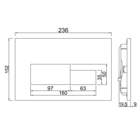 Кнопка смыва Jaquar Aria (JCP-CHR-392415)
