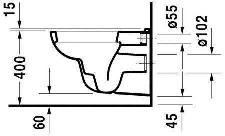 Унитаз подвесной Duravit D-Code 25350900002