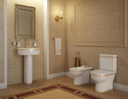 Унитаз компакт DELLA Globus SP (014) версаче.золото (DE3110900148)