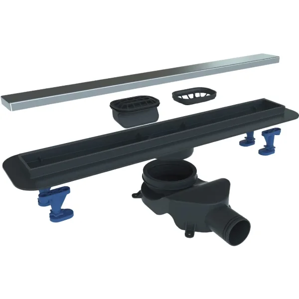 Душевой трап (лоток) BelBagno Luce BB-LD-LUCE-80-CR 73,96 см, с решеткой, 2 в 1 под плитку, хром