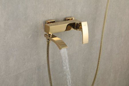 Смеситель для ванны Gappo G3207-3, однорычажный, золото