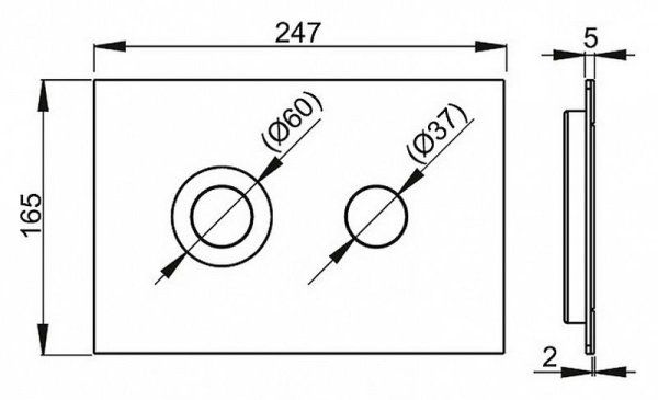 Кнопка смыва AlcaPlast Flat TURN-INOX нержавеющая сталь