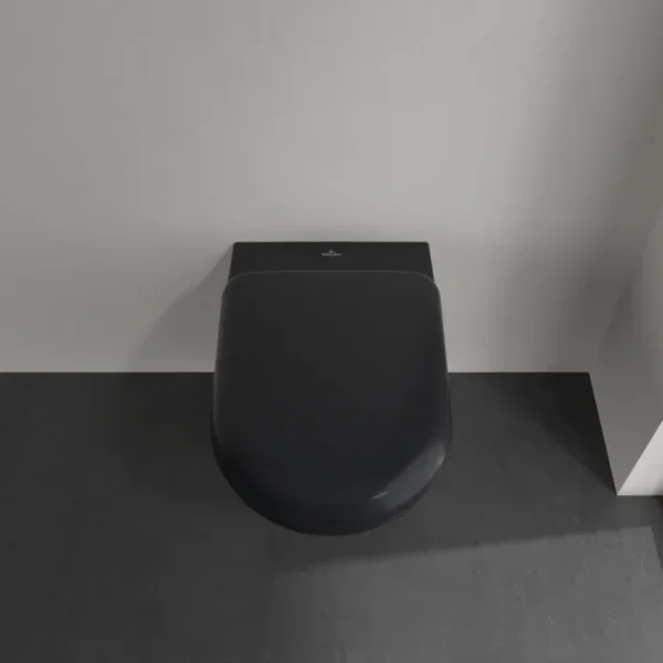 Унитаз подвесной Villeroy & Boch Antao 4674T0R7 безободковый, торнадо, черный матовый