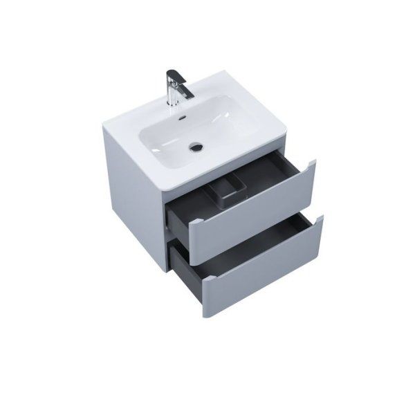 Тумба с умывальником, подвесная, 60 см, светло-серый, Edifice, IDDIS подходит умыв. 0106000i28 (EDRRI6WM0LKK0iHW95ABK)