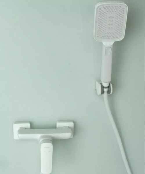 Смеситель однорычажный для душевой без излива Vieir V073561-F белый