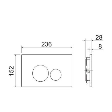 Кнопка смыва Ceramica Nova Round CN001CH хром