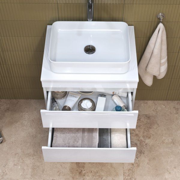 Тумба VIGO Urban под раковину Urban 600-0-2 со столешницей навесная (tp.URB.60.2Y)