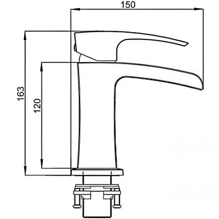 Смеситель для раковины однорычажный Gappo G1007-20, хром