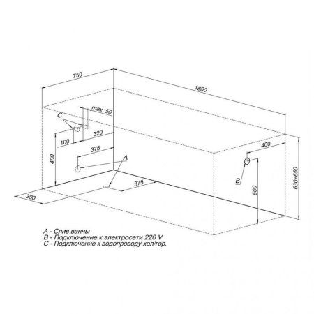 Акриловая ванна Aquanet Viola 00242744 180х75
