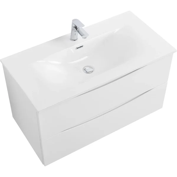 Тумба под раковину BelBagno Marino Bianco Opaco MARINO-CER-N-900-2C-SO-BO-P 89,6 см, подвесная, белый матовый