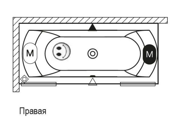 Ванна акриловая Riho Linares BT4800500000000 190x90 с тонким бортом