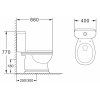 Унитаз напольный AZARIO BENTY 660х400х770 в комплекте с сиденьем дюропласт микролифт (AZ-237)