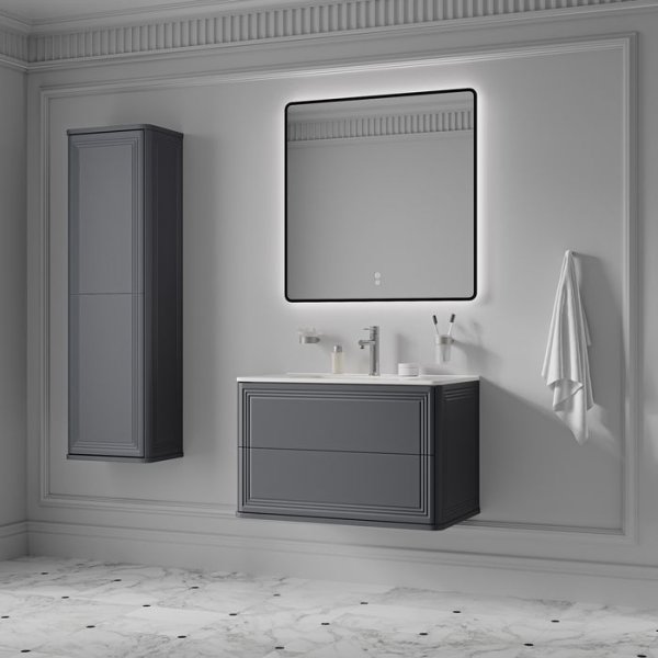 Пенал подвесной, 40 см, темно-серый, Oxford Neo, IDDIS, OXN40D0i97