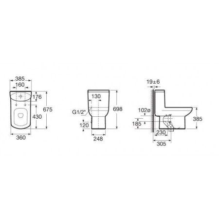 Крышка-сиденье Roca Dama Senso ZRU9302820 микролифт