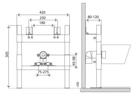 Система инсталляции для биде BelBagno BB024-BD