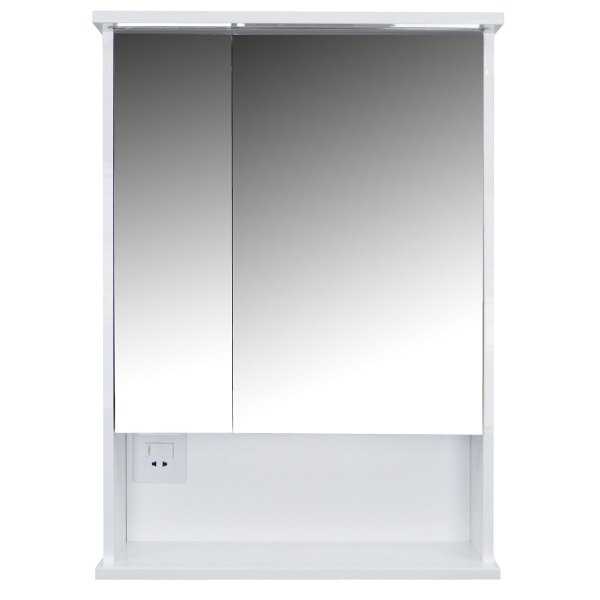 Зеркало-шкаф Loranto Арфа 60 (600х835х200) с подсветкой (CS00046149)