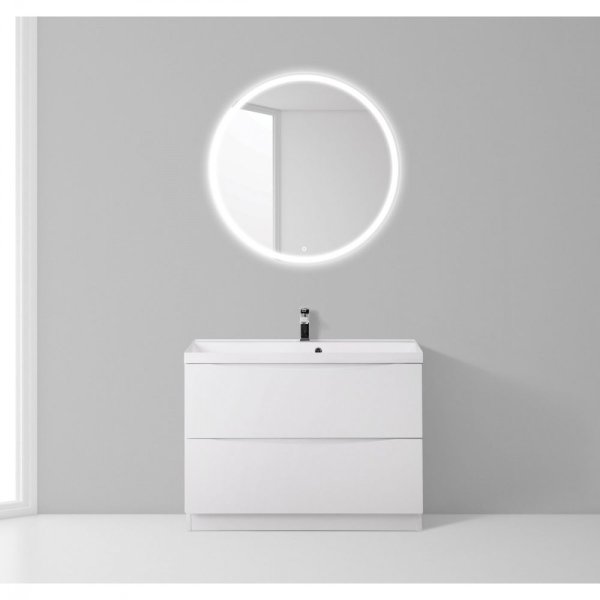 Тумба с раковиной BelBagno Marino MARINO-800-2C-PIA-BL-P 80 bianco lucido