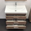 Тумба-умывальник COMFORTY Comforty Никосия-80Н дуб темный с раковиной Fest 80
