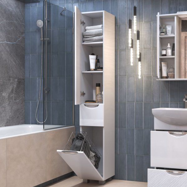 Шкаф VIGO Callao 300 с бельевой корзиной (pn.CAL.30)