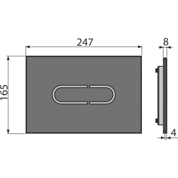 Кнопка смыва AlcaPlast NIGHT LIGHT-1 бесконтактная, черный