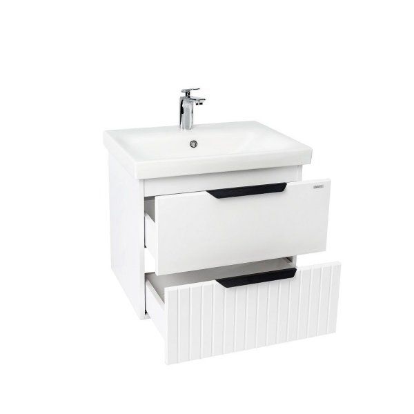 Тумба VIANT "Сицилия" MODUO 60 2 ящика подвесная белая 428x568x520 (VSIC60MDBEL-T2YP)