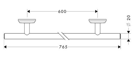 Полотенцедержатель Hansgrohe Logis Classic 60 41616000