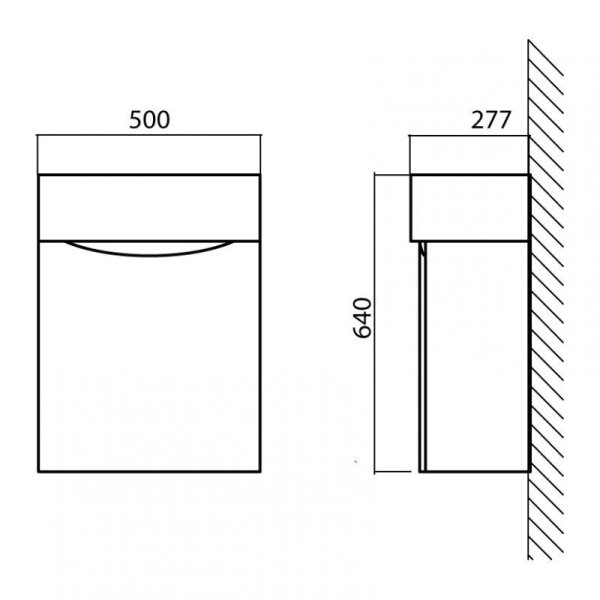 Тумба с раковиной BelBagno Mini  50 L tortora lucido
