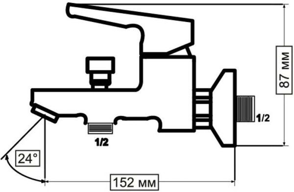 Смеситель для ванны Vidima Technik, хром (BA286AA)