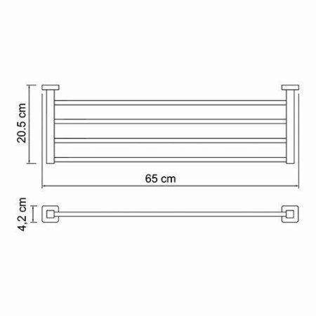 Полка WasserKRAFT Lippe K-6500 K-6511 хром