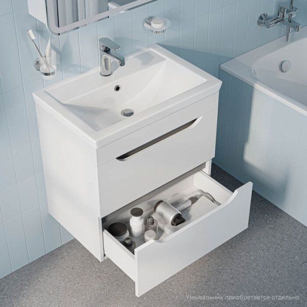 Тумба подвесная, 60 см, белый, Sky, IDDIS, SKY60W0i95 подходит умыв. 4076000i28