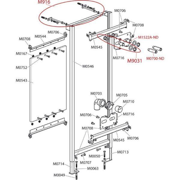 Система инсталляции для умывальника и смесителя  AlcaPlast A108/1300