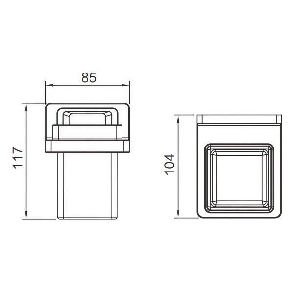 Стакан для ванной настенный Gappo G3YR08UK06YP-9GS, оружейная сталь