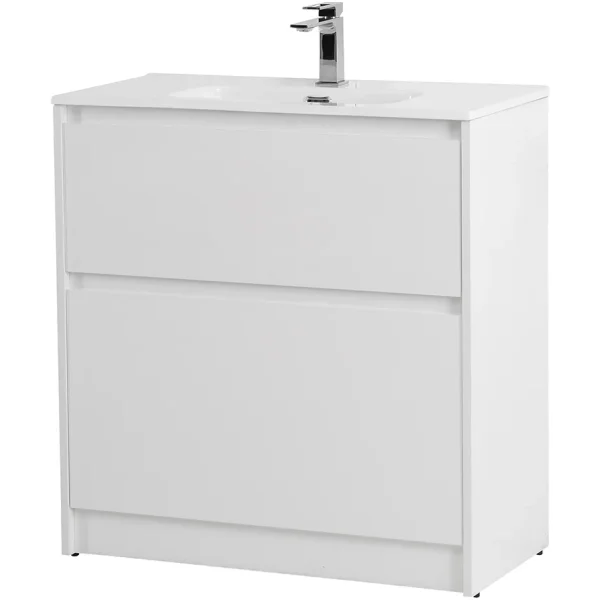 Тумба под раковину BelBagno Kraft KRAFT39-800/390-2C-PIA-BO 80,5 см, напольная, Bianco Opaco