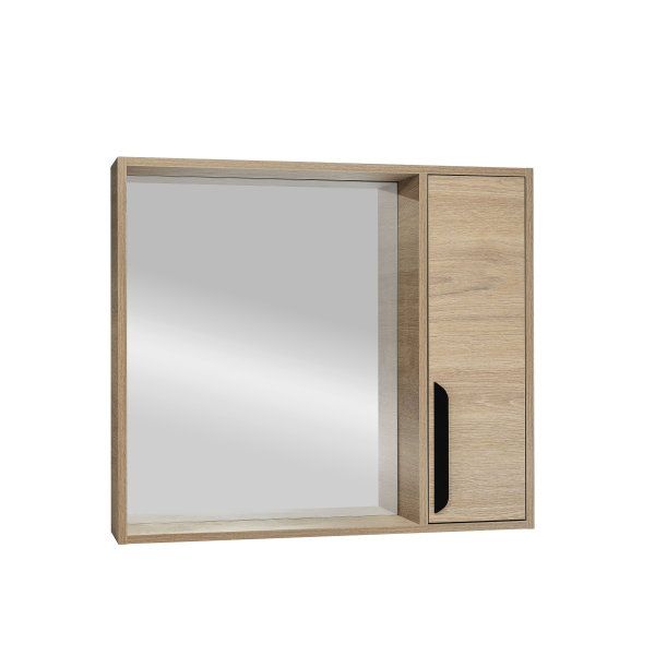 Зеркальный шкаф VIANT "Кёльн" 80 правый светлое дерево 160х800х700 (VKEL80SD-ZSH)