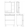 Тумба-умывальник COMFORTY "Верона-75" дуб белый с раковиной COMFORTY 75Е