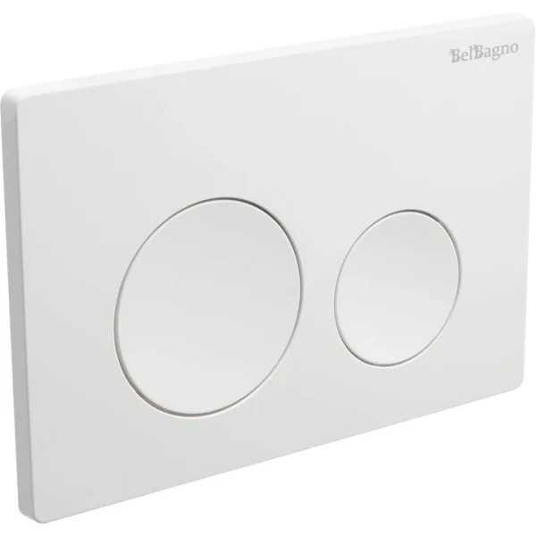 Кнопка смыва BelBagno BB-03C-BL для инсталляции, белый глянец