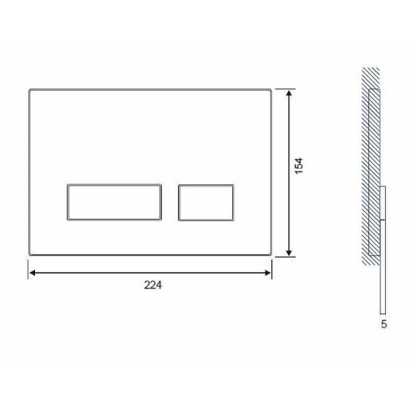 Кнопка смыва Cersanit Movi 63527 черный матовый