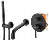 Смеситель для ванны REA LUNGO BLACK + BOX черный скрытого монтажа, REA-P6300