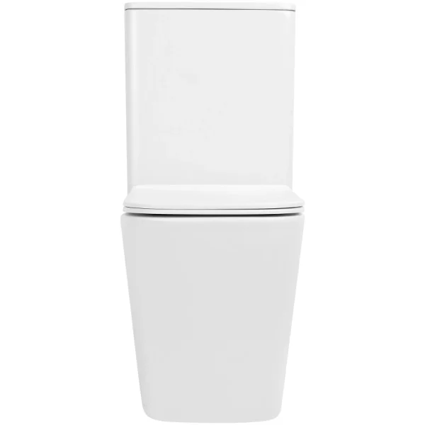 Унитаз-компакт Abber Rechteck AC1210TMW безободковый, торнадо, с сиденьем микролифт, белый матовый