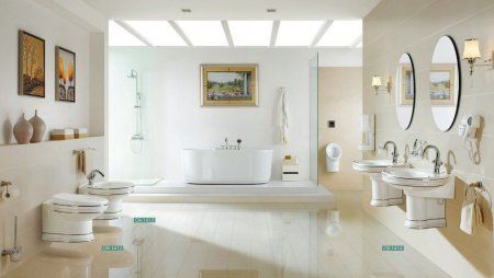 Унитаз подвесной CeramaLux 1412, Бело-Хром