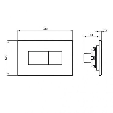 Кнопка смыва Ideal Standard Prosys Solea R0110A6 черный матовый