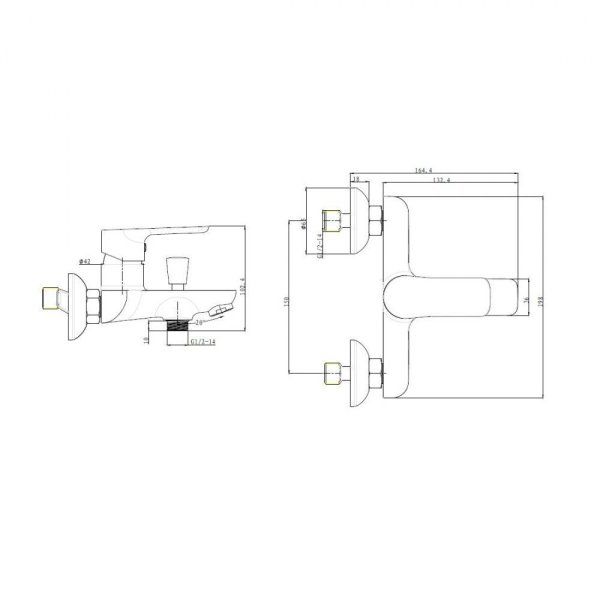 Смеситель Bien Torres BB01017102 для ванны хром