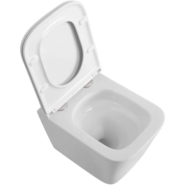 Унитаз подвесной BelBagno Ardente-R BB520CH-TOR/SC безободковый, торнадо, с сиденьем микролифт, белый