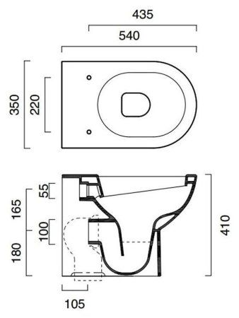 Унитаз приставной Catalano Sfera 54