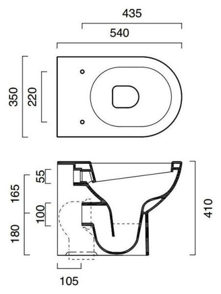 Унитаз приставной Catalano Sfera 54