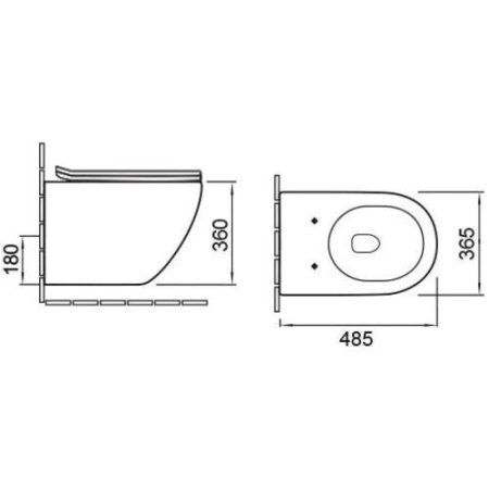 Унитаз Vincea Globo VT1-14SMB (подвесной) матовый черный