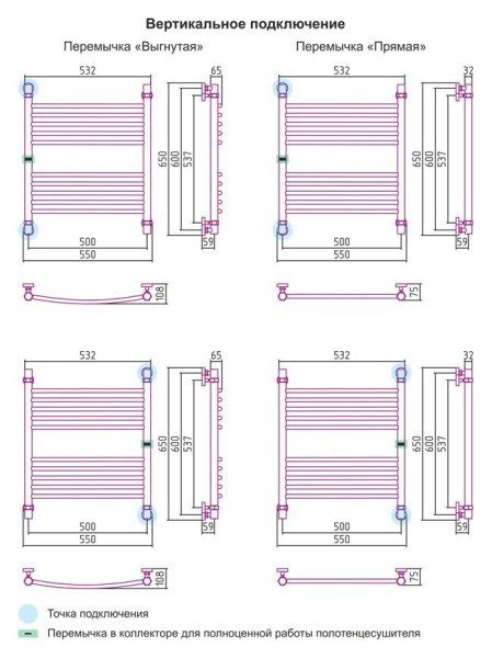 Полотенцесушитель водяной Сунержа Богема 600x500 состаренная бронза прямой, с доп. перемычкой