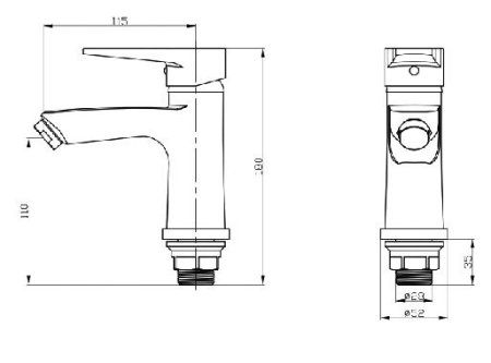 Смеситель для раковины Trigor C1-401, хром